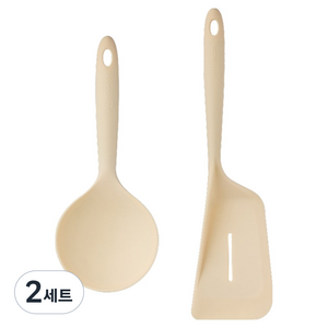 실리만 하모니 조리도구 2종세트, 서빙스푼 + 사이드뒤집개, 크림베이지, 2세트