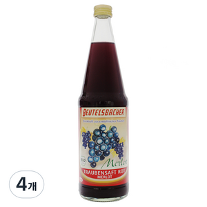 베텔스바허 유기농 포도 주스, 700ml, 4개