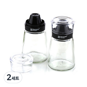 시노글라스 스마트 양념병 2p 세트 블랙, 2세트, 단품