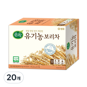 순작 유기농 보리차 티백, 10g, 30개입, 20개