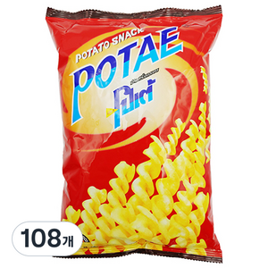 유즈풀 포테이토스낵 비닐 빨강 포테, 108개, 48g