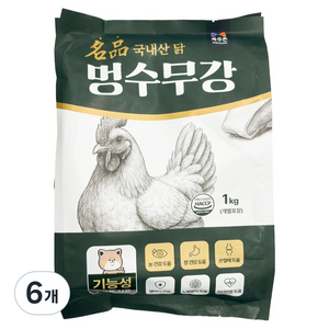 목우촌펫 전연령 멍수무강 기능성 소프트 사료, 닭, 1kg, 6개