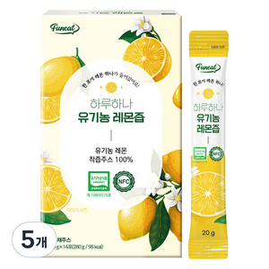 퍼니트 하루하나 유기농 레몬즙, 280ml, 280g, 5개