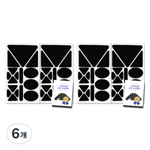 조앤제이 초간편 의류 패딩수선패치 B타입, 블랙, 6개