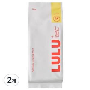 룰루키친 룰루 치킨 강아지 화식사료 (냉동), 닭, 1kg, 2개