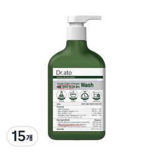 닥터아토 애플 사이다 비니거 워시, 267ml, 15개