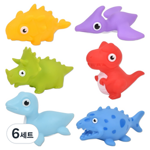 오즈토이 러버 목욕놀이 인형 6종, SQ22014-1 공룡, 6세트