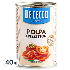 데체코 폴파 페제토니 토마토 통조림, 400g, 40개