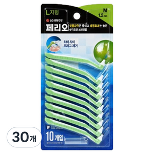 페리오 L자형 치간칫솔 M, 1.2mm, 10개입, 30개