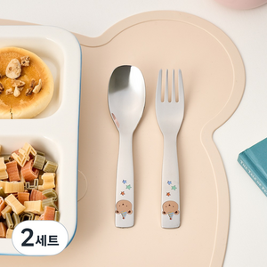 모던하우스 안전한 스텐304 수저 포크 세트, 2세트, 수저 + 포크, 파티베어