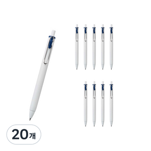 유니볼 원 중성 잉크펜 0.38mm, 블루블랙, 20개