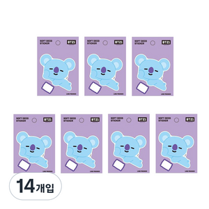 라인프렌즈 BT21 소프트 데코 스티커, 코야, 14개입