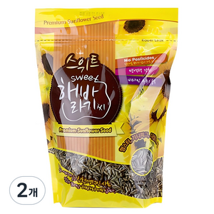 스위트 해바라기씨 햄스터 사료, 500g, 2개