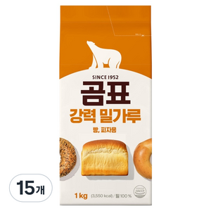 곰표 강력 밀가루, 1kg, 15개