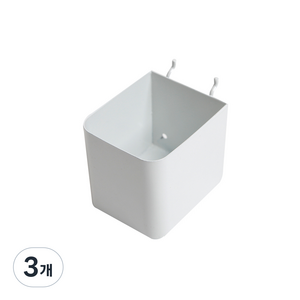 까사마루 매직 타공판 다용도 꽂이 75x90x80mm, 3개, 화이트