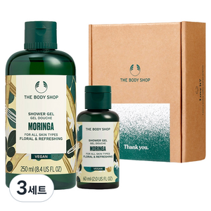 더바디샵 모링가 샤워젤 250ml + 60ml 선물세트, 3세트