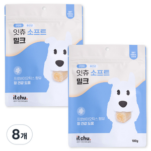 잇츄 강아지 소프트 껌, 산양유, 100g, 8개