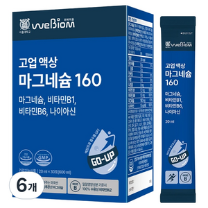 서울대위바이옴 고업 액상 마그네슘 160 30p, 600ml, 6개