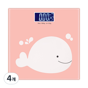 노바리빙 LCD 캐릭터 체중계, 고래, 4개