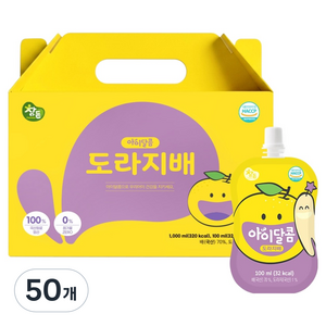 참든 아이달콤 도라지배 빨대형, 50개, 100ml