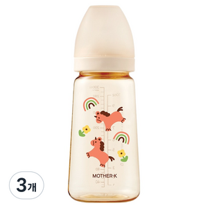 마더케이 베이직 유니콘 PPSU 노꼭지 젖병, 280ml, 3개