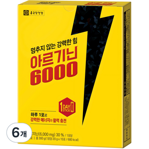 종근당건강 아르기닌 6000 15p, 6개, 300g