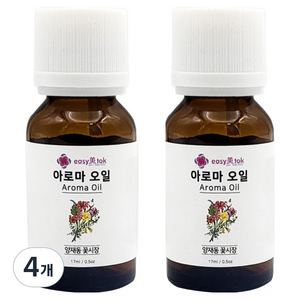 이지미톡 아로마 오일 방향제 원액, 양재동 꽃시장, 17ml, 4개