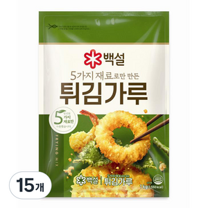 백설 5가지 재료로만 만든 튀김가루, 1kg, 15개