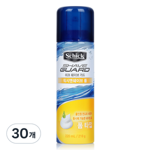 쉬크 쉐이브가드 워시 앤 쉐이빙폼, 210g, 30개