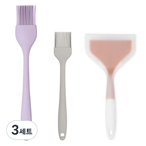 벨라쿠진 실리콘 계란말이 뒤집개 + 오일브러쉬 2종 세트, 혼합색상, 3세트