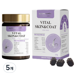 누터스가든 강아지 바이탈 영양제, 120g, 피부/피모, 5개