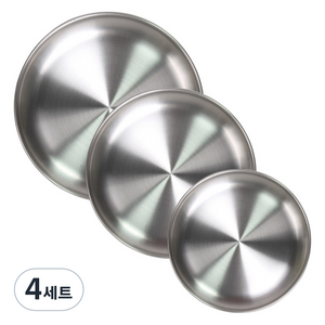 데이브렉 캠프용 원형 플레이트 3종, 4세트
