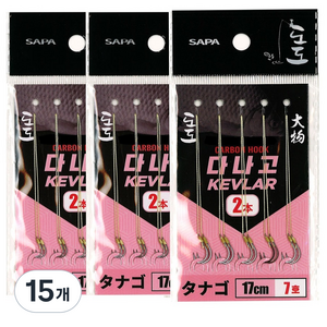 싸파 도도 다나고 케블라 2본 낚싯바늘 17cm SDD-DK2S177, 15개