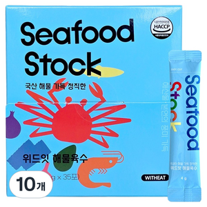 위드잇 해물육수 35p, 해산물맛, 140g, 10개