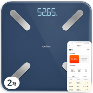 앳플리 T8 스마트 체성분 체중계, T8scale, 셀레스티얼 블루, 2개