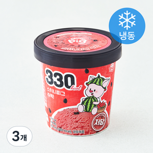 스키니피그 저당 수박 컵 아이스크림 (냉동), 3개, 1개입, 474ml