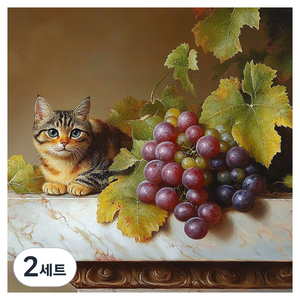 솔솔담다 멋진 고양이 보석 십자수 프레임 미포함 DIY 세트 30 x 40 cm, YL-000112, 2세트
