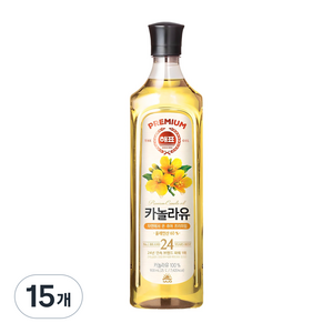 해표 카놀라유, 900ml, 15개