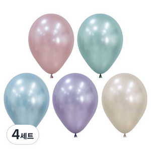셈퍼텍스 실크 풍선 13cm 100p 세트, 랜덤발송, 4세트