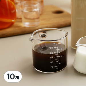 MAKA 내열유리 글라스샷잔 DMJ-10, 투명, 10개, 100ml