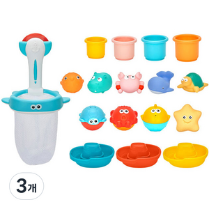 후앙어 토이미소 목욕놀이 바다친구 17PCS, 혼합색상, 3개