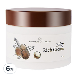 보타니컬테라피 베이비 고보습 크림, 80g, 6개
