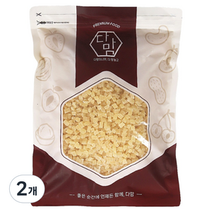 다맘 건파인애플 다이스, 2개, 1kg