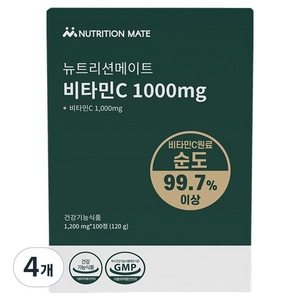 뉴트리션메이트 비타민C 120g, 4개, 100정