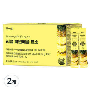 퍼니트 리얼 파인애플 효소 100p, 300g, 2개