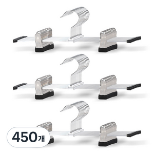 마켓플랜 원핏 논슬립 집게 바지걸이, 블랙, 450개