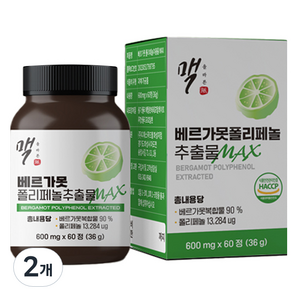 올바른맥 베르가못 폴리페놀 추출물 MAX 36g, 2개, 60정