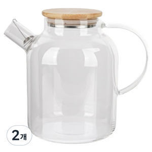 인블룸 유리 티포트, 투명, 2개, 1.6L