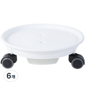라젠다 롤러 물받이 화분받침, 화이트, 6개