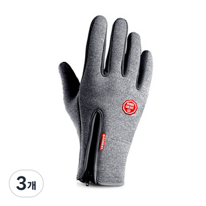 알럽핏 라인지퍼 논슬립 멀티 스포츠 장갑, 그레이, 3개